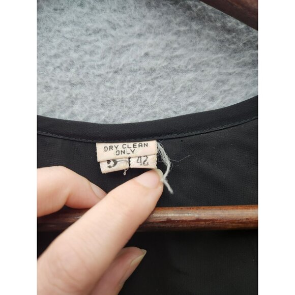 Elegant Black & Gold Embroidered Kurta Dress Size 42 Dry Clean Only - Picture 4 of 6